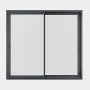 Baie coulissante ALU gamme Titans 2 vantaux - 2 rails